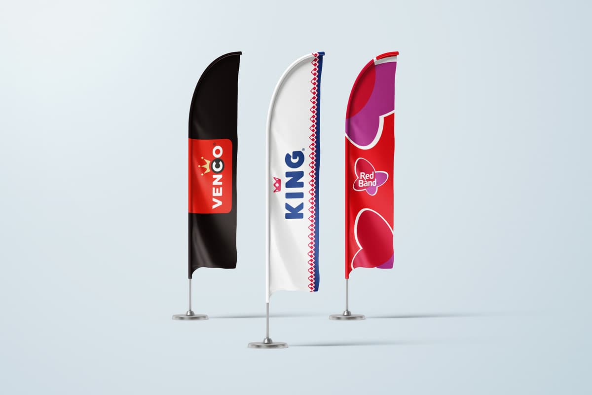 Vlaggen voor Venco, KING en Red Band