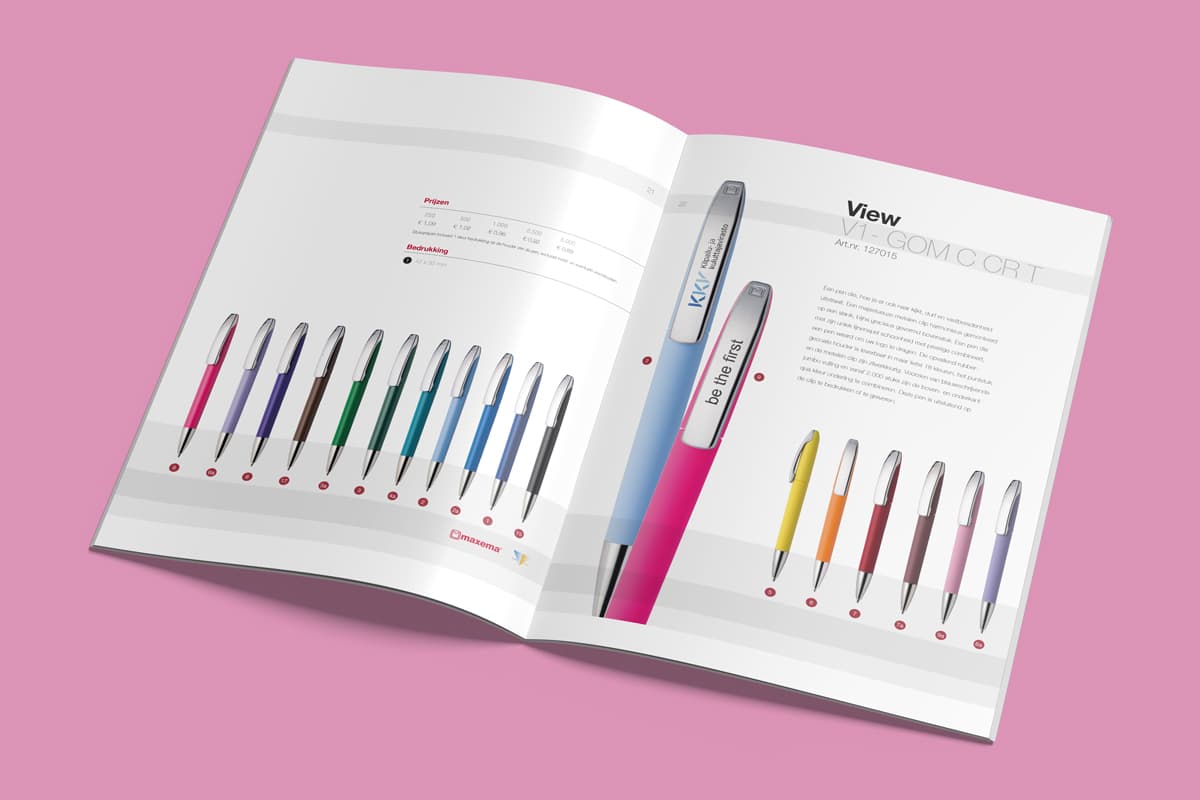 Dienst Graphic Design toont open catalogus