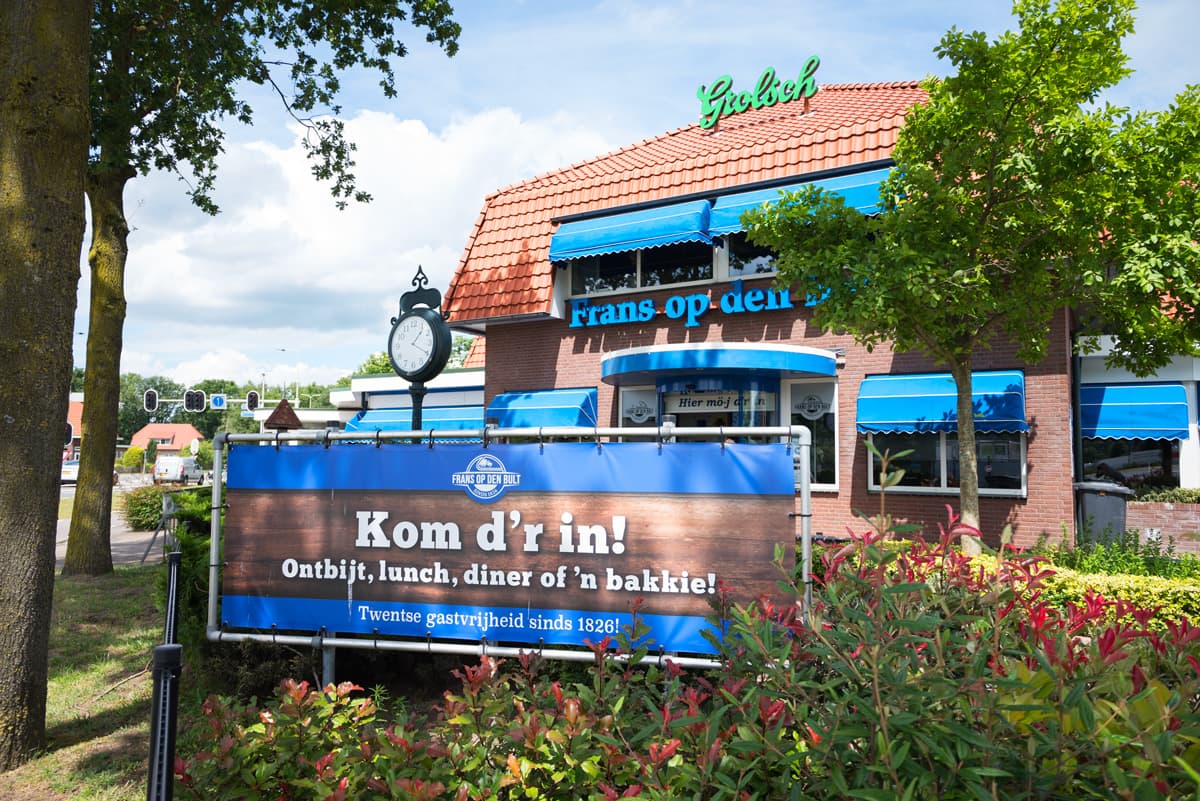 Frans op den Bult spandoek welkom