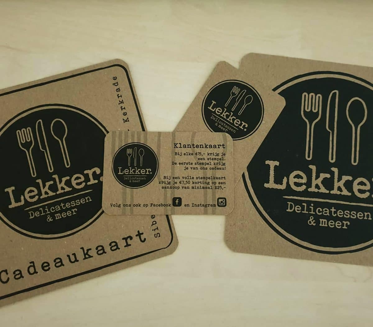 Visitekaart en cadeaukaart