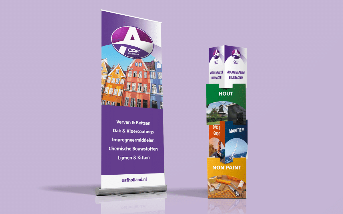 Shop rolbanner met totem