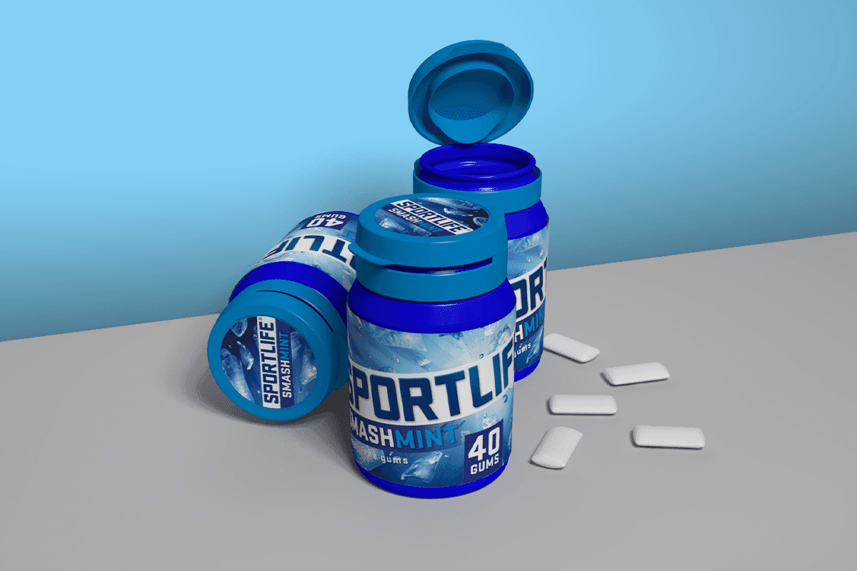 Sportlife 3D kauwgompotten