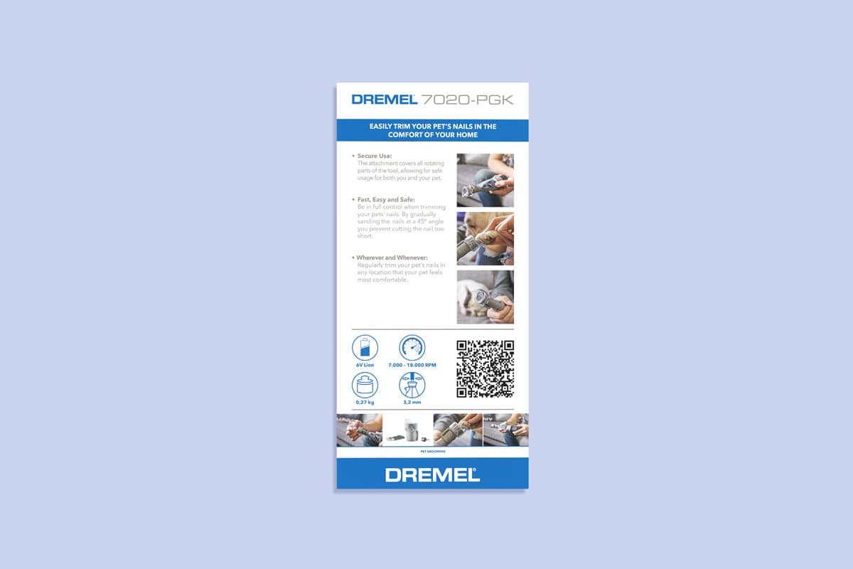 DREMEL informatiesheet verpakkingen