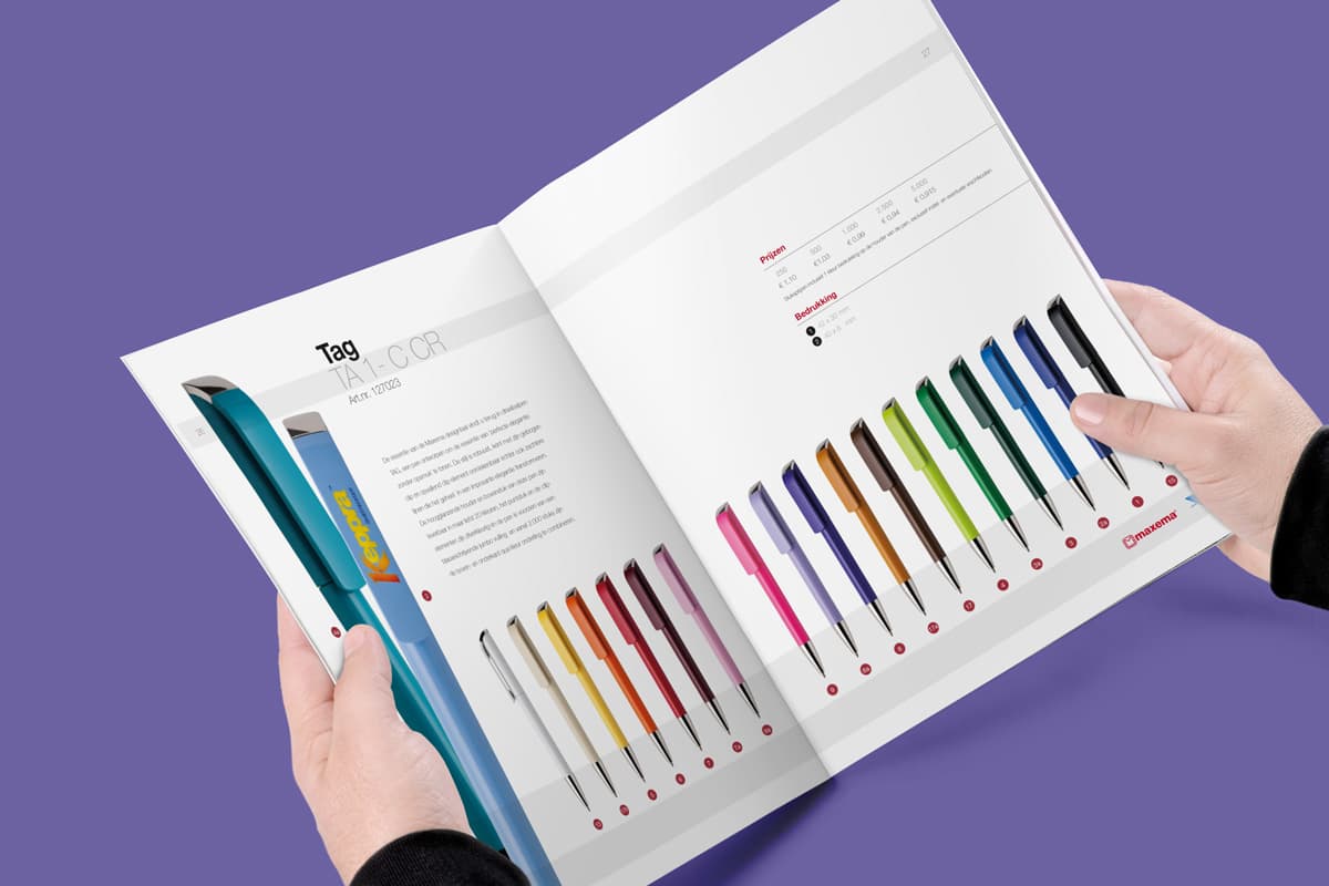 PREMO catalogus opengeslagen Maxema