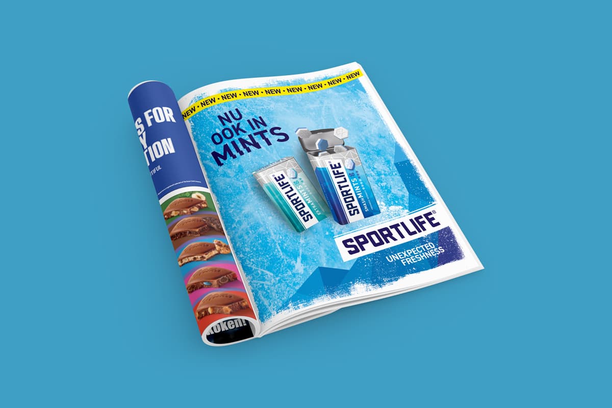 Sportlife Mints activatie magazine advertentie