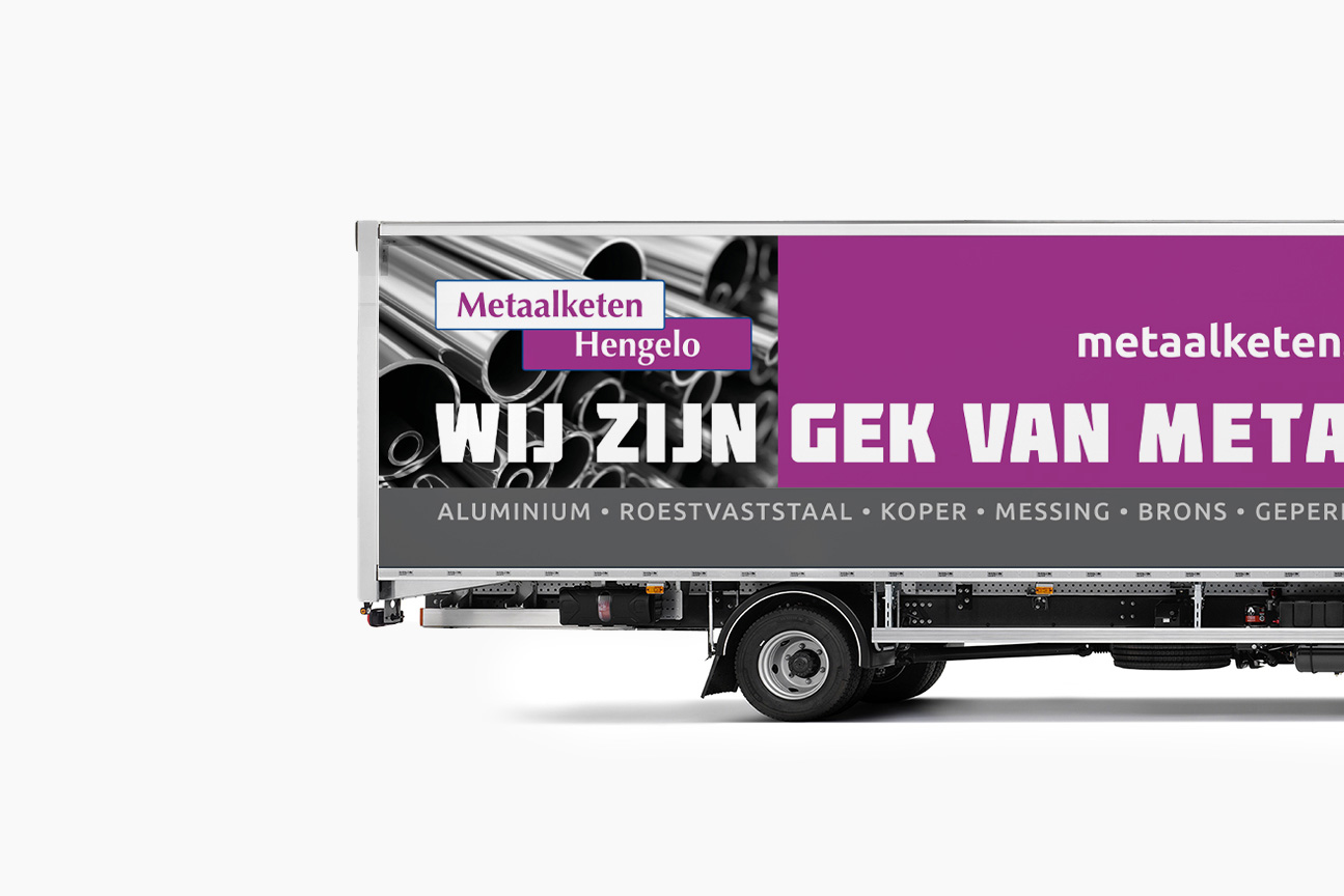 Metaalketen Hengelo vrachtwagen doek ontwerp